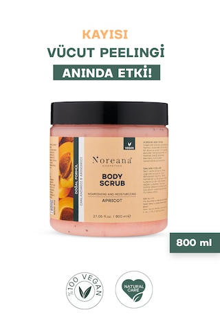 Kayısı Aromalı Vegan Body Scrub Peeling 800 Ml