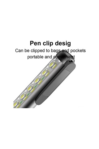 Jeehugo Xpe+cob Led El Feneri, Mini Çalışma Lambası, 5 Işık Modu, 600mah Li-pil, Type-c Şarj, Kalem Klembi Ve Güçlü Mıknatıs, Gz-5155 Beyaz-kırmızı Mavi Işık Siyah