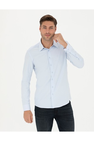 Pierre Cardin Erkek Mavi Desenli Gömlek 50275690-vr036 Mavi