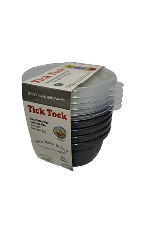 Hobby Life Tick Tock Hava Sızdırmaz Saklama Kabı 5'li Set 5 x 250 ML Antrasit