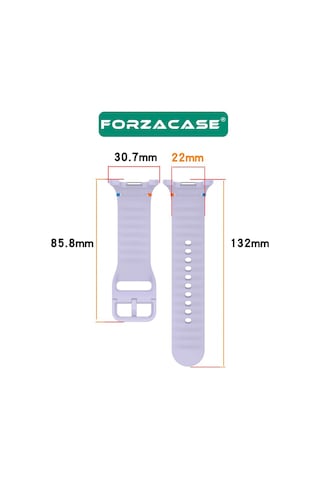 Forzacase Samsung Galaxy Watch 8 44 Mm İle Uyumlu Tokalı Silikon Kordon Kayış - Fc1092
