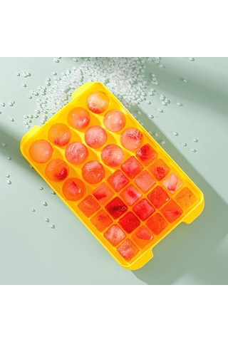 32 Gözlü Silikon Buz Küpü Tepsisi Buz Kalıpları Buz Izgarası Kalıbı Buz Yapıcı Kalıplar Kendin Yap Ev Yapımı Dondurucu Dondurma Aletleri Mutfak Aksesuarları Arı Beyaz