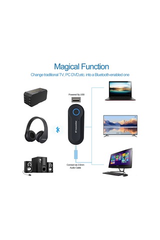 Lemestar Bluetooth 4.0 Ses Verici: Tv, Pc Ve Dvd İçin Taşınabilir Usb Güçlü Ses Adaptörü