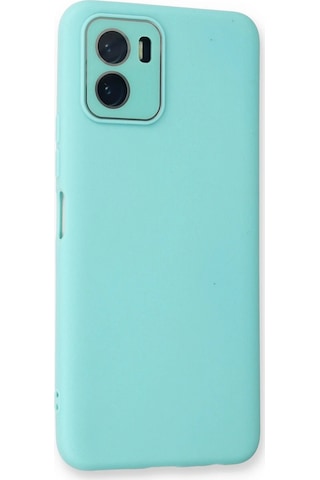 Cosmotex Newface Vivo Y15s Kılıf Lansman Glass Kapak - Turkuaz
