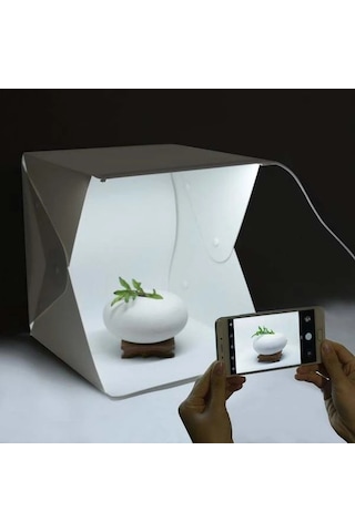 Kullanıma Uygun Ürün Çekim Çadırı Mini Fon Fotoğraf Stüdyosu Ledli Işık Perdesi