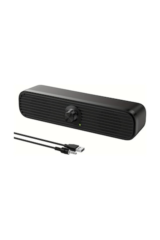 Willowhaven Siyah Mini Hoparlör: Usb Güçlü, 3.5mm Jak, Kompakt Tasarım, Ev Ve Ofis Kullanımı