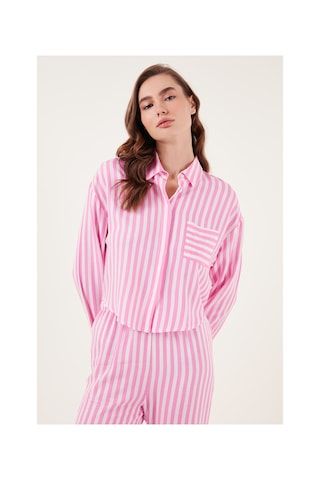 Lela Desenli Rahat Kesim Bol Paça Yazlık Bayan Pijama Takımı 6110014 Pembe