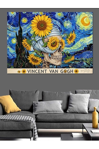 Van Gogh Ayçiçekleri Tablosu Dekoratif Kanvas - Mdf Ahşap Tablo