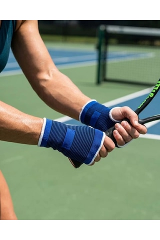 2 Adet Sporcu Bilek Desteği Esnek Nefes Alabilir Örgü Tasarım Çok Renkli