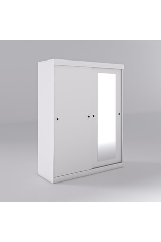 Kenzlife Portmanto Ayakkabılık Plevne Aynalı Mat Beyaz 180 140 50 Suntalam 24 Çift Ayakkabı Kapasitesi
