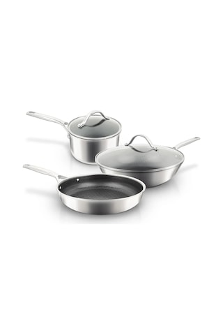 Uniqella Silver Pro Serisi Yeşil 5 Parça Set Çelik