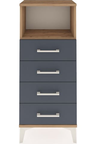 Arges Komodin Tek Raflı 4 Çekmeceli 44x30x106 Çam-antrasit Çam
