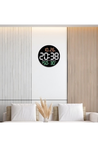 Novahub Suntek Magideal Dijital Duvar Saati Sessiz Sıcaklık Ölçer Çok-renkli Tn, Çok Renkli Çok Renkli