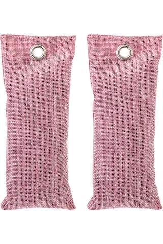 Geeksen Yeni Ev Odor Ve Formaldehit Temizleyici Aktiviteye Çarpık Bambu Kömür Paketi 2 Adet 75g Pembe Bs-005 Pembe