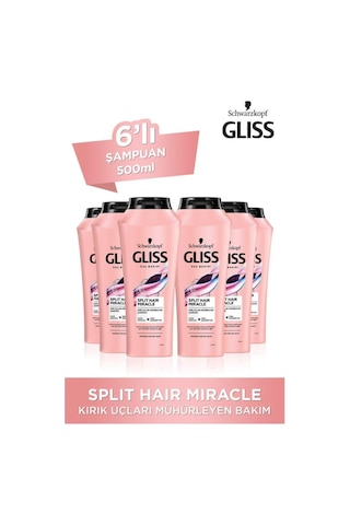 Gliss Split Hair Miracle Şampuan 500 Ml x 6 Adet