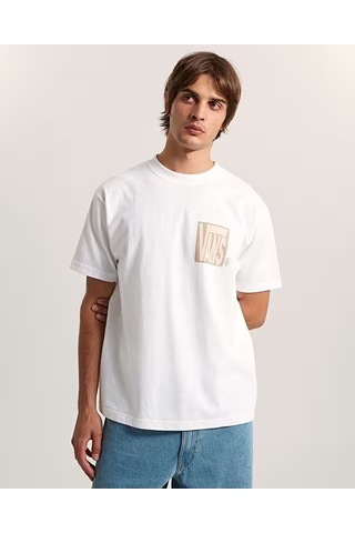 Vans Stretch Stack Crackle Ss Tee Erkek Beyaz T-shirt - Vn000swe