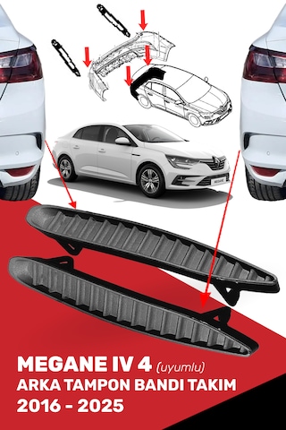 Megane 4 Iv Uyumlu Arka Tampon Bandı Takım 850768508r-850760115r Megane 4 Iv Uyumlu Arka Tampon Bandı Takım 850768508r-850760115r