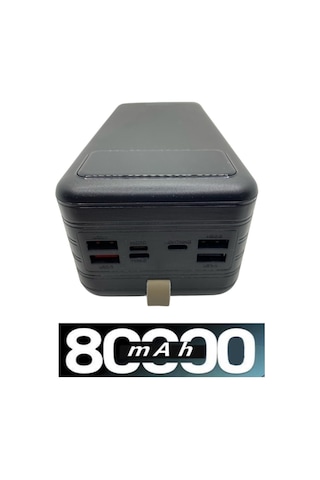 Powerbank 80.000 Mah Akım Korumalı Ledli Powerbank 80000 Amper Power Bank Renkli