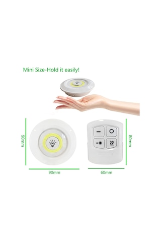 Xiyyadms Kablosuz Kumandalı Dokunmatik Led Işık - Gece Lambası, Duvar Aydınlatması - Mutfak, Oturma Odası, Kitaplık, Dolap Uygun - Kaliteli Pc Malzeme Pil Dahil Değil Beyaz