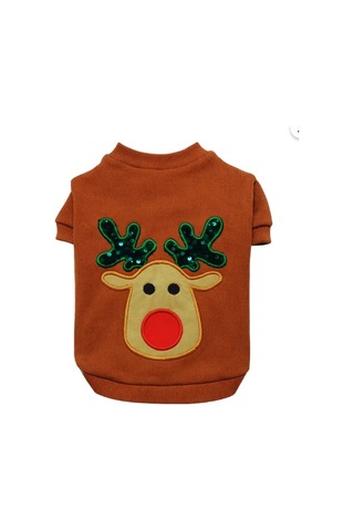 Gedyco Choco Deer Xmas Küçük Irk Köpek Likralı Sweatshirt-21565