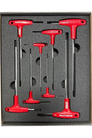 İzeltaş 4920 T Tipi Allen Anahtar Takımı 8 Parça  - 4920008108