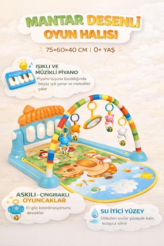 Kutulu Piyanolu Mantar Oyun Halısı Kutulu Piyanolu Mantar Oyun Halısı