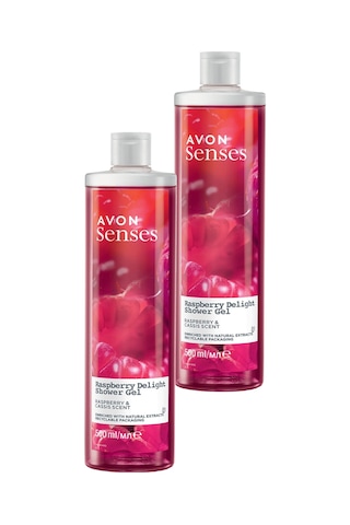 Avon Senses Rapsberry Delight Frambuaz ve Frenk Üzümü Kokulu Duş Jeli 2 x 500 ML