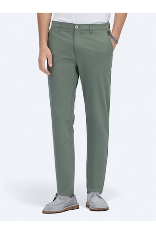 Haki Dokuma Slim Fit Casual Pantolon Haki