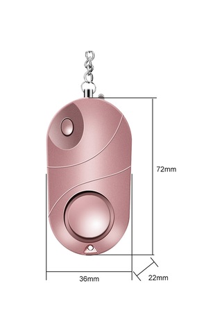 Yaozixa Zq-017 Pembe Kişisel Acil Alarm: 120-130db Ses + Aydınlatma Fonksiyonu, Abs Malzeme, 3xlr44 Pil Dahil