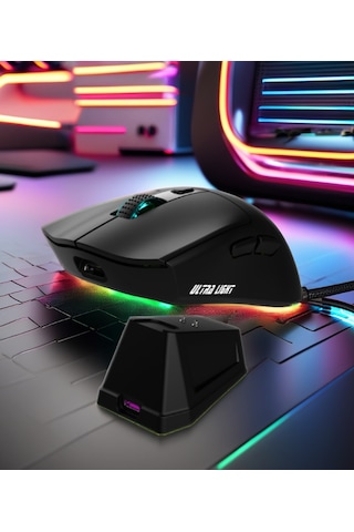 Wd139 Bt+2.4ghz Ultra Hafif Manyetik Şarjlı Kablosuz Oyuncu Mouse
