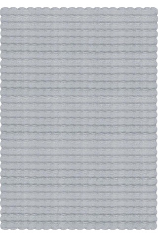 Raschel Carpet Açık Gri Yumuşak Bubble Kaymaz Özel Taban Peluş Halı Yolluk