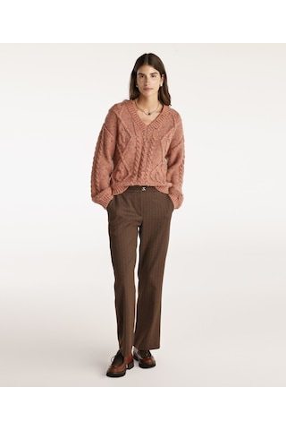 Yargıcı Bel Detaylı Pantolon Brown Kahverengi