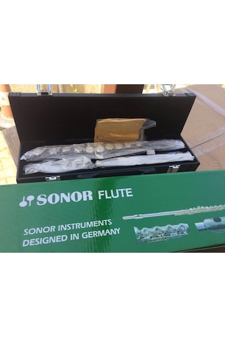 Sonor Siyah Renk Gümüş Tuş Profesyonel Yan Flüt Seti