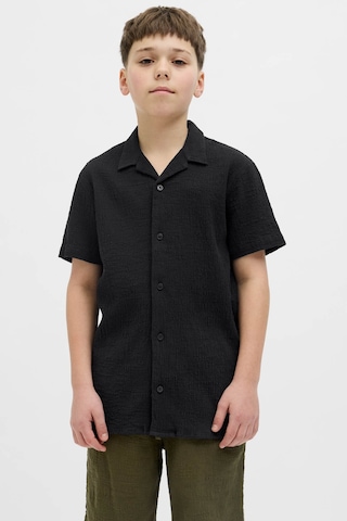 Jack & Jones Jorluke Crınkle Ss Jnr Siyah Erkek Çocuk Gömlek 000000000102257533 Siyah