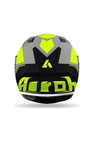 Airoh Valor Wings Kapalı Motosiklet Kaskı Neon Sarı Gri