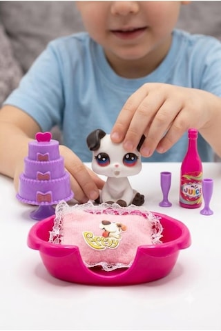 Petclub Sevimli Minişin Yatak Odası Oyun Seti Sevimli Köpek Ve Eğlenceli Aksesuarlı Oyuncak