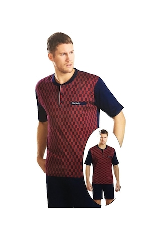 Pierre Cardin 5041 Kısa Kollu Şort Ilaveli Üçlü Erkek Pijama Tak.