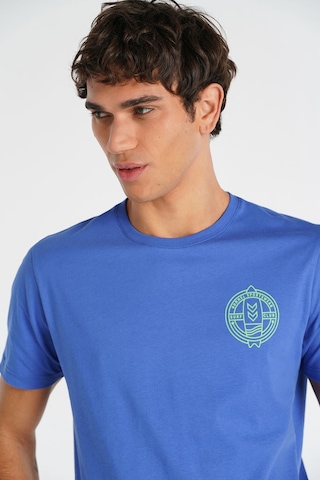 Hummel Calvert Kısa Kollu Tişört 912202-7837 Mavi