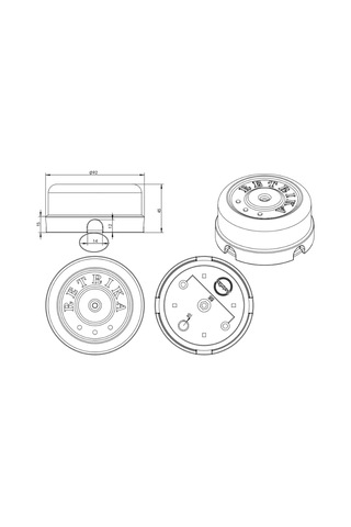 Retrika Sıra Dağıtım Kutusu Seramik Retro 92 Mm 297890731