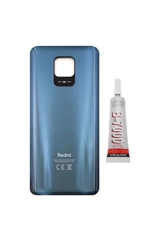 Redmi Note 9s - Note 9 Pro Arka Pil Kapağı Yapıştı Mavi 96465960
