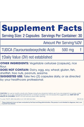 Prohealth Pure Tudca Liver Bile Salts Clinically Studied Third-party Tested 60 Caps Aromasız