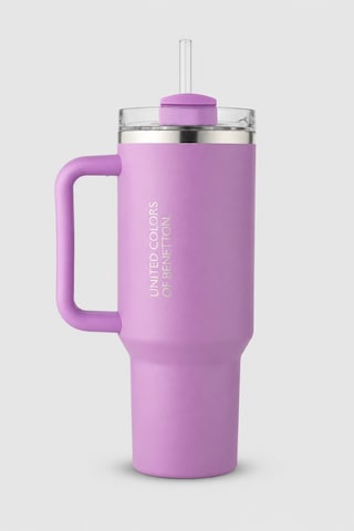Benetton Paslanmaz Çelik Termos Be-kct100-mb Mavi Pipetli / Kulplu Spor Ve Araç İçi Termos 900 Ml Lila - Pembe