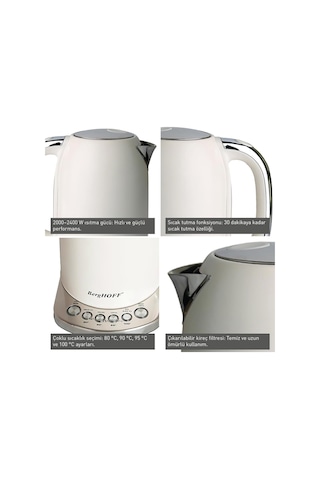 Berghoff Gem Concept 1, 7 L Su Isıtıcı 2400 W, Çoklu Otomatik S