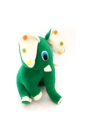 Joytoytr Peluş Fil Oyuncak 35 Cm Oyun Arkadaşı Yerli Üretim Yeşil