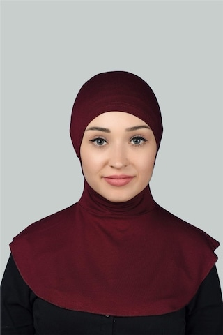 Altobeh Kadın Tesettür Pratik Boyunluklu Hijab - Sporcu Bone Bordo