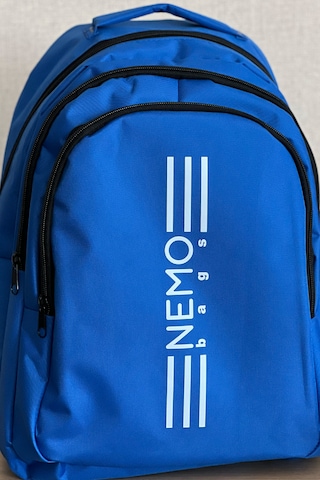 Nemo Bags Unisex Mavi Sırt Çantası Büyük Boy Okul Spor Çantası