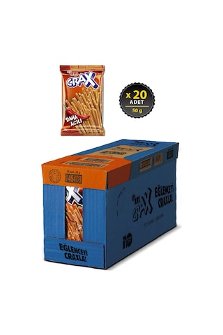 Eti Crax Acılı Çubuk Kraker 20 x 50 G