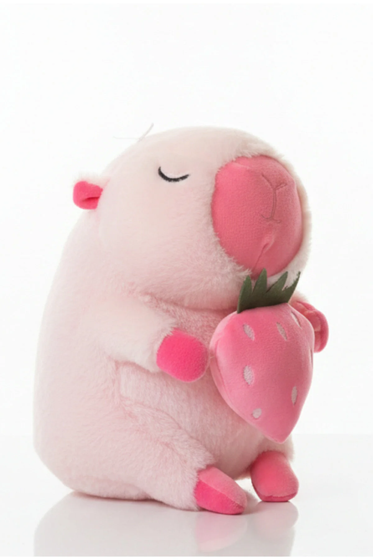 Capybara Çilekli Seri 35 Cm - Koleksiyon & Yumuşacık Açık Pembe