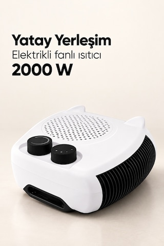 Elektrikli Fanlı Isıtıcı Termostatlı Yatay Ve Dikey Kullanım - Lisinya