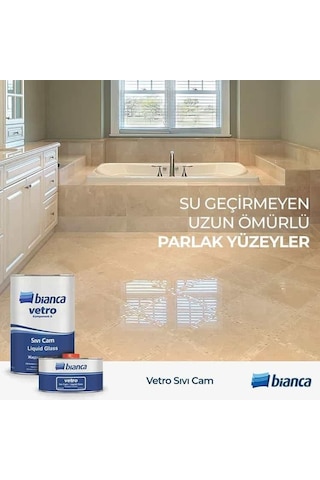 Bianca Vetro Sıvı Cam Liquid Glass Şeffaf Parlak Su İzolasyonu 1 Kg